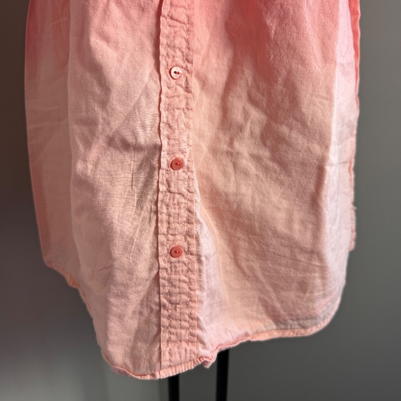 Garage Clothing Vintage Strapless Flared Tube Top Peach Small Tunic Festival Fun - Picture 3 of 15